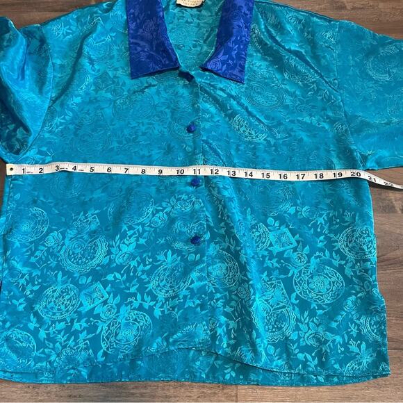 Vintage Victoria’s Secret Gold Label Relaxed Fit Satin Pajama Top Button Up Sm - Picture 8 of 14